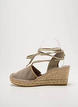 Espadrile închidere cu șireturi toc de 7 la 9 cm gri LA MAISON DE L'ESPADRILLE femeie