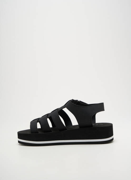 Spartane vârf deschis toc de 4 la 6 cm negru GIOSEPPO femme