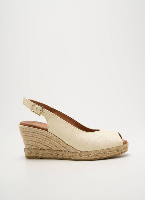 Espadrile închidere cu buclă(e) toc de 7 la 9 cm bej LA MAISON DE L'ESPADRILLE femme