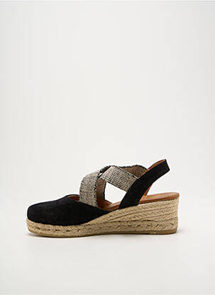 Espadrile vârf rotund toc de 4 la 6 cm negru LA MAISON DE L'ESPADRILLE femeie