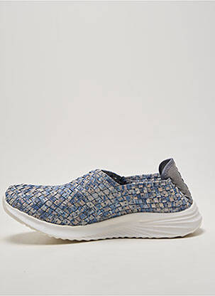 Adidași țesătură satinată toc plat până la 3 cm albastru ROCK SPRING femeie