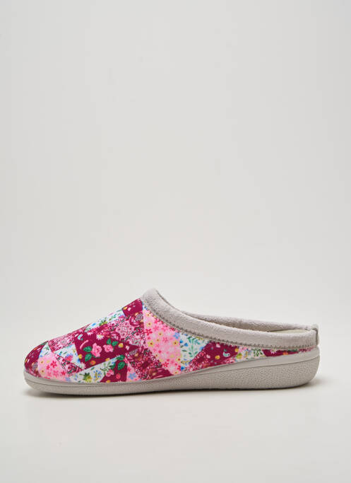 Papuci/pantofi de casă imprimare toc plat până la 3 cm roz SEMELFLEX femme