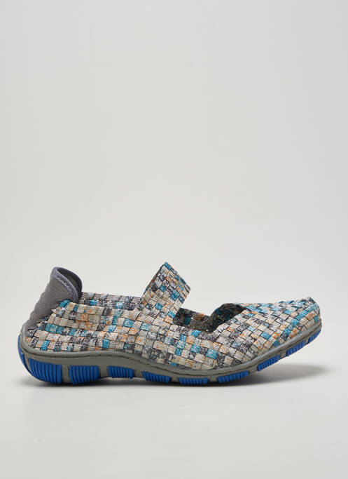 Balerine vârf rotund toc plat până la 3 cm gri ROCK SPRING femme