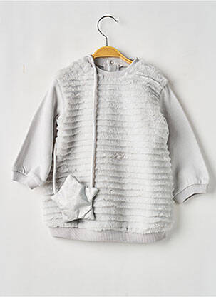 Rochie midi guler rotund mâneci lungi gri MAYORAL fille