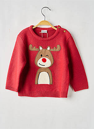 Pulover broderie mâneci lungi roșu LOSAN garcon