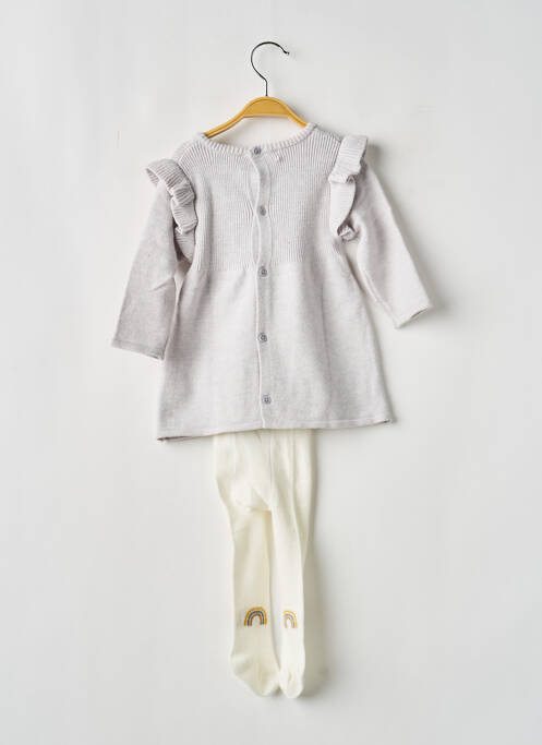 Rochie pulover croială evazată mâneci lungi gri LOSAN fille