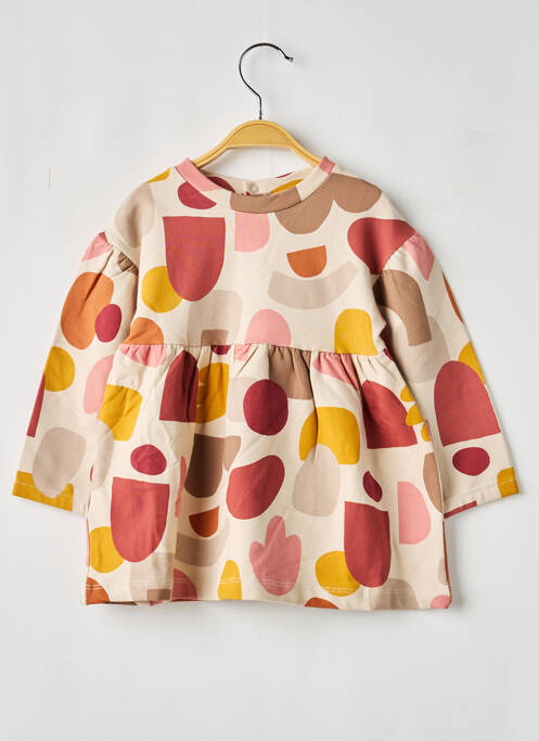 Rochie midi guler rotund mâneci lungi bej MAYORAL fille