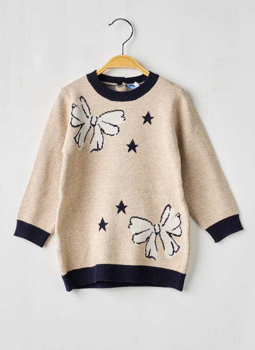 Rochie pulover imprimeu fantezie mâneci lungi bej MAYORAL fille