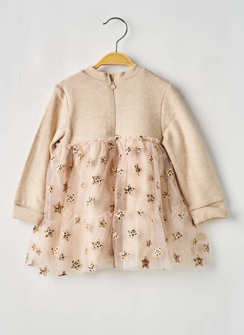 Rochie midi închidere cu fermoar la spate mâneci lungi bej MAYORAL fille