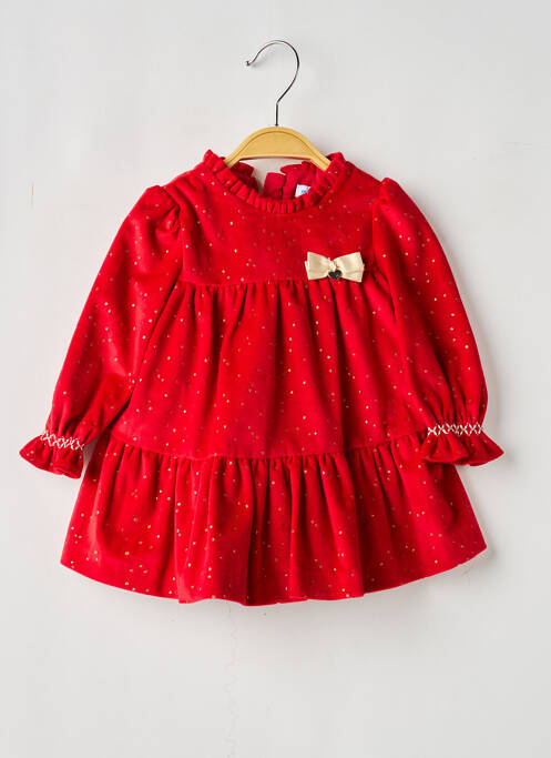 Rochie midi guler rotund mâneci lungi roșu MAYORAL fille