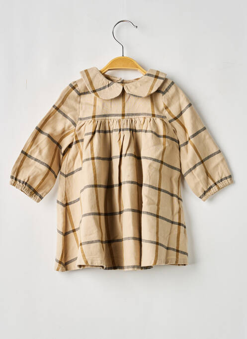 Rochie midi închidere cu nasturi la spate mâneci lungi bej NOUKIE'S fille