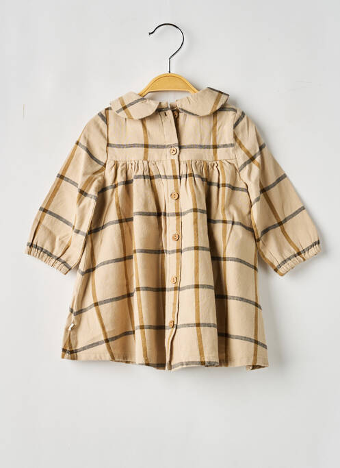 Rochie midi închidere cu nasturi la spate mâneci lungi bej NOUKIE'S fille