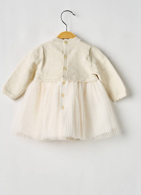 Rochie midi guler rotund mâneci lungi bej MAYORAL fille