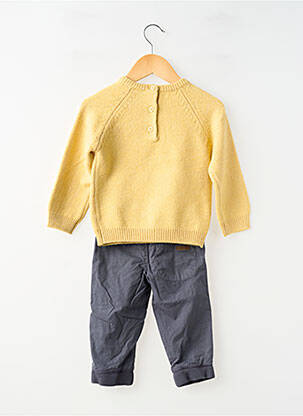 Set pantaloni tricot din plasă galben LOSAN băiat