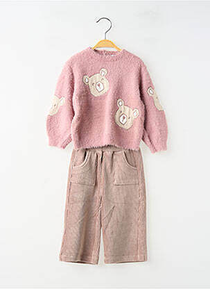 Set pantaloni mâneci lungi roz MAYORAL fată