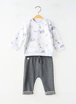 Set pantaloni tip de tricou gri LOSAN garcon