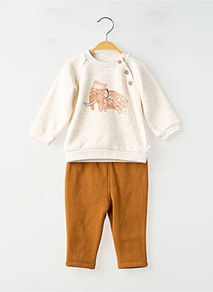 Set pantaloni talie elastică maro NOUKIE'S băiat