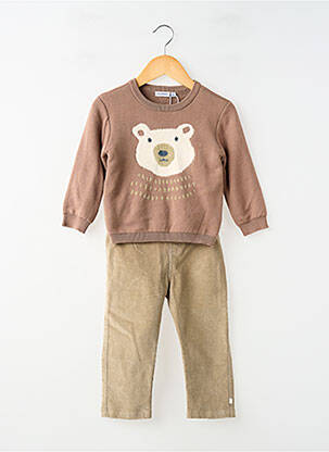 Set pantaloni talie elastică maro NOUKIE'S băiat