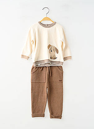 Set pantaloni talie elastică maro MAYORAL băiat