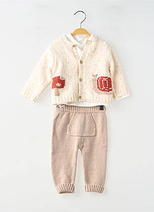 Set pantaloni guler rotund bej MAYORAL copil