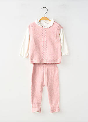 Set pantaloni croială dreaptă roz MAYORAL fată