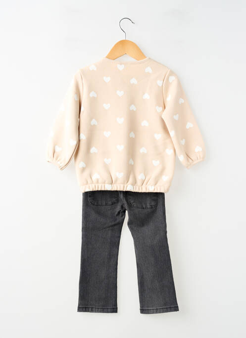 Set pantaloni mâneci lungi bej LOSAN fille