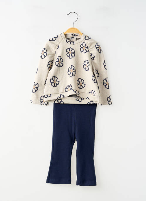 Set pantaloni mâneci lungi albastru LOSAN fille