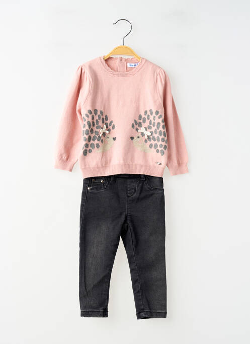 Set pantaloni mâneci lungi roz MAYORAL fille