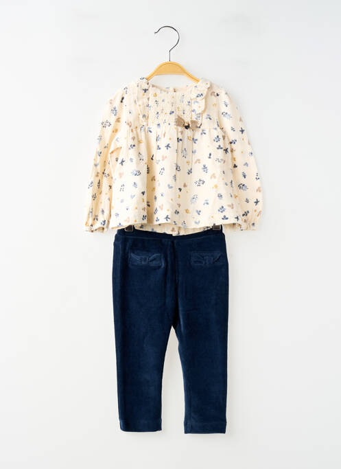 Set pantaloni tip de top cămașă / bluză bej MAYORAL fille