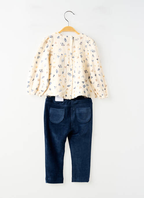 Set pantaloni tip de top cămașă / bluză bej MAYORAL fille