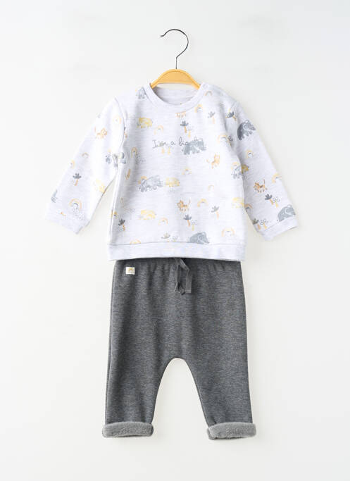 Set pantaloni tip de tricou gri LOSAN garcon