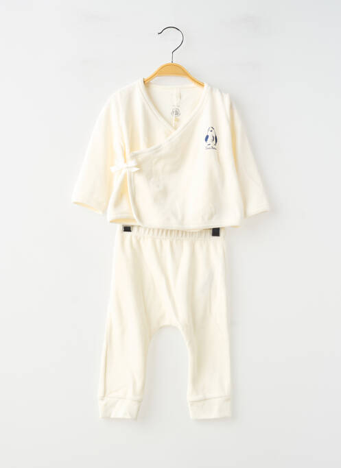 Set pantaloni mâneci lungi alb PETIT BATEAU enfant