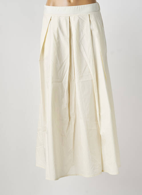 Fustă lungă croială evazată alb BLANC BOHEME femme