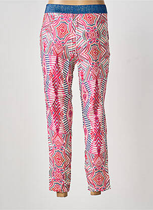 Pantalon 7/8 talie elastică roșu BLANC BOHEME femeie