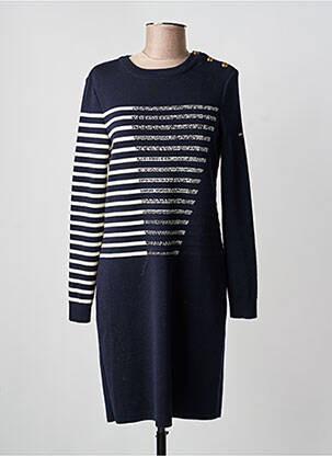 Rochie pulover croială dreaptă mâneci lungi albastru SAINT JAMES femeie