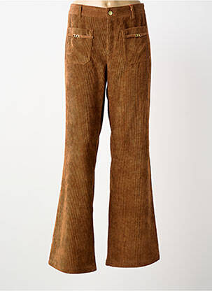 Pantalon drept elasticitate mărime normală maro SOET femeie