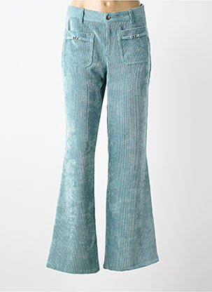 Pantalon evazat elasticitate mărime normală albastru SOET femme