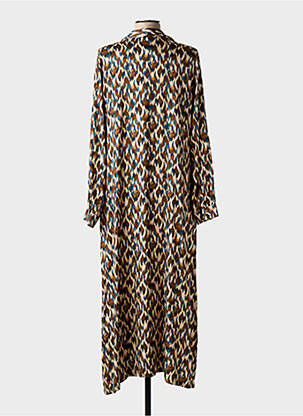 Rochie lungă mâneci lungi mâneci lungi maro SENORETTA femeie