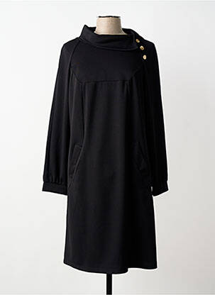 Rochie pulover croială dreaptă mâneci lungi negru SENORETTA femeie