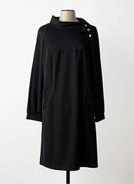 Rochie pulover croială dreaptă mâneci lungi negru SENORETTA femme