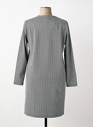 Rochie midi imprimeu fantezie mâneci lungi negru SENORETTA femeie