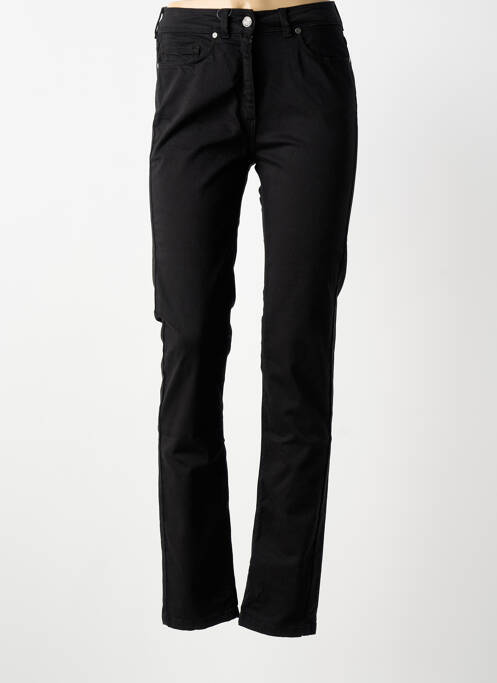 Pantalon slim țesătură poplin mărime normală negru SAINT JAMES femme