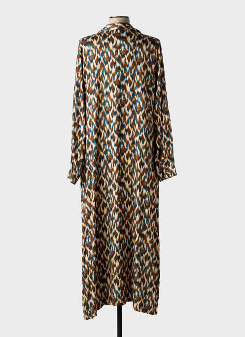 Rochie lungă mâneci lungi mâneci lungi maro SENORETTA femme