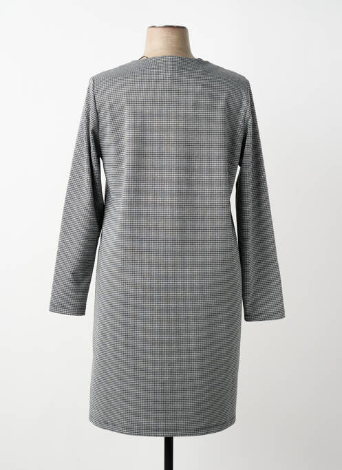 Rochie midi imprimeu fantezie mâneci lungi negru SENORETTA femme