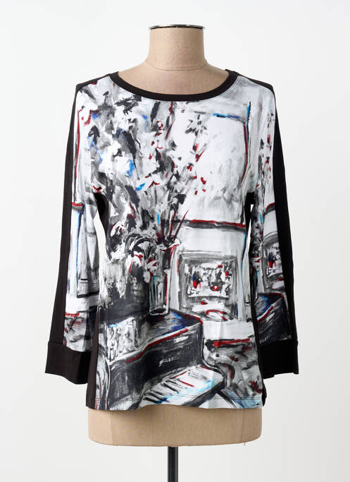 Top imprimeu fantezie mâneci lungi negru DOLCEZZA femme