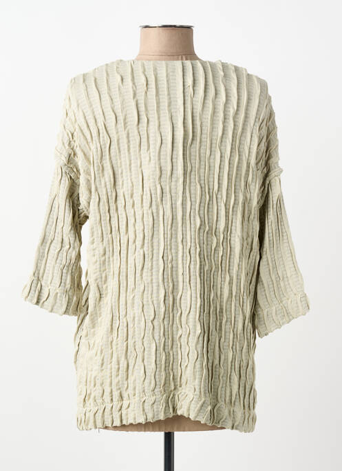 Pulover tunică mâneci 3/4 bej OZAI N KU femme