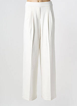 Pantalon drept talie elastică alb RAFFAELLO ROSSI femeie