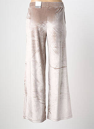Pantalon evazat talie elastică bej HBT femeie