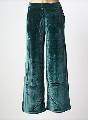 Pantalon evazat talie elastică verde HBT femeie