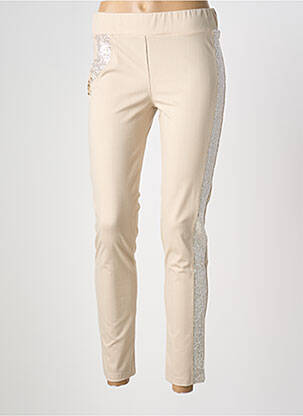 Pantalon slim talie elastică bej ELLY ITALIA femeie